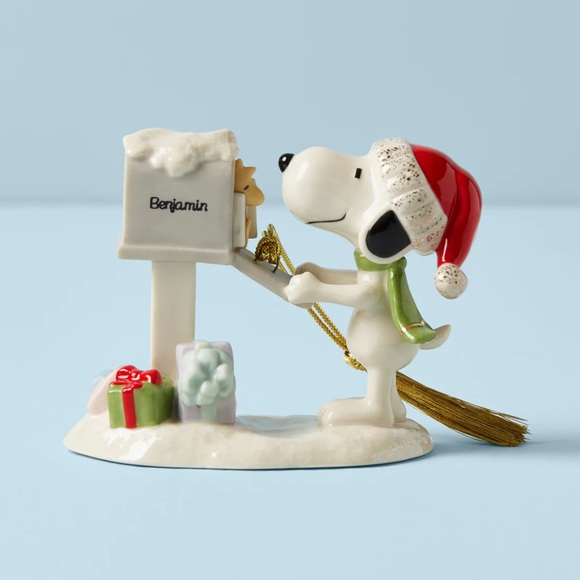 Lenox Peanuts Snoopy's Letter To Santa Ornament - Picture 5 of 6